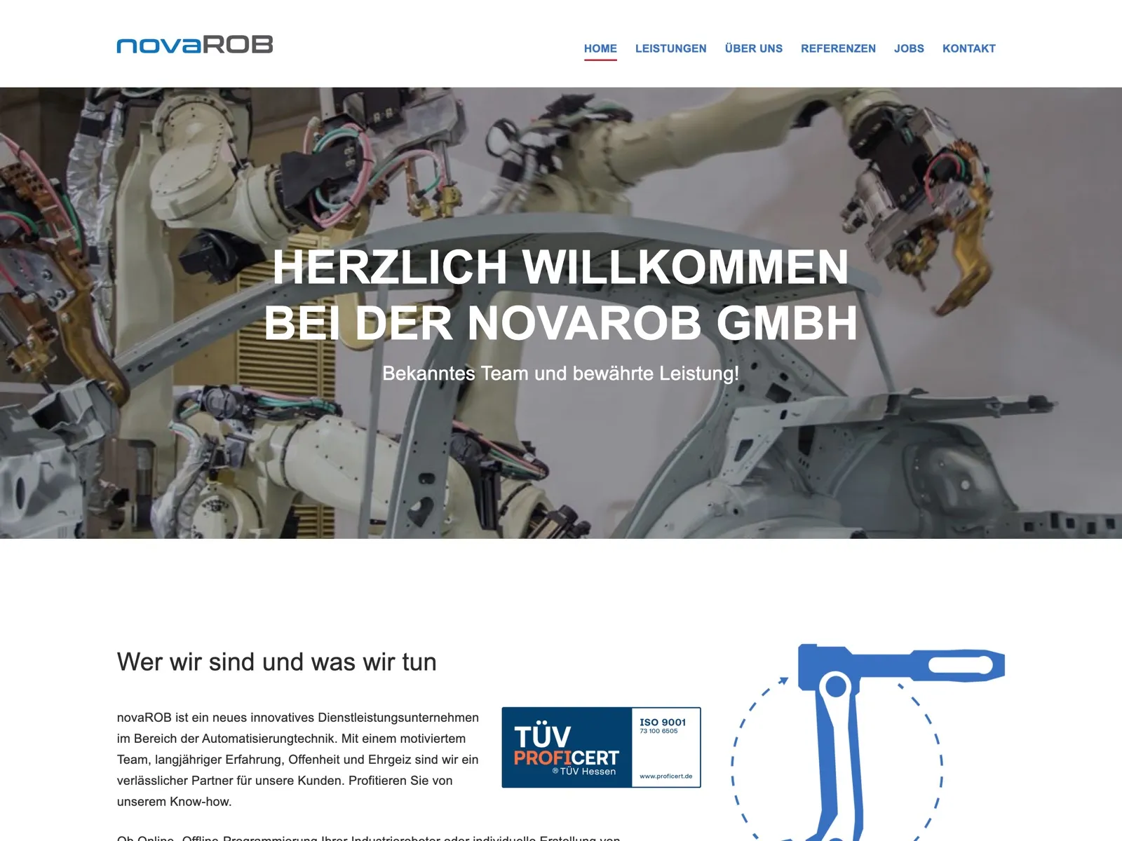Startseite von novaROB